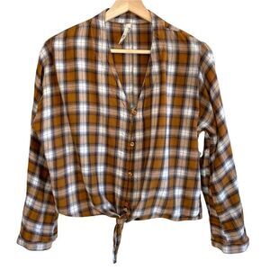 Girl Krazy Plaid Button Down Top